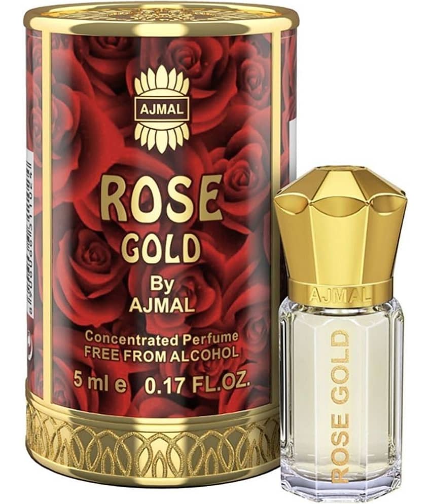 Ajmal ROSE GOLD Attar | Floral & Fruity Fragrance | Long Lasting Attar Men & Women - 5 ML Pack of 1