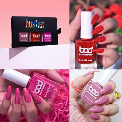 BAD COMPANY No Toxin Creme Finish Nail Polish Combo (10Ml Each X 3) Long Wear, Quick Dry, Chip Resistant Nail Paint Vegan, Cruelty-Free Nail Polish Combo Set BAD COMPANY No Toxin Creme Finish Nail Polish Combo (10Ml Each X 3) Long Wear, Quick Dry, Chip R BAD COMPANY No Toxin Creme Finish Nail Polish Combo (10Ml Each X 3) Long Wear, Quick Dry, Chip Resistant Nail Paint Vegan, Cruelty-Free Nail Polish Combo Set BAD COMPANY No Toxin Creme Finish Nail Polish Combo (10Ml Each X 3) Long Wear, Quick Dry, Chip R