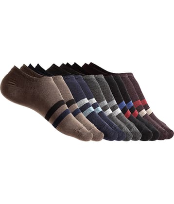 Texlon - Multicolor Cotton Men's Low Cut Socks ( Pack of 5 )