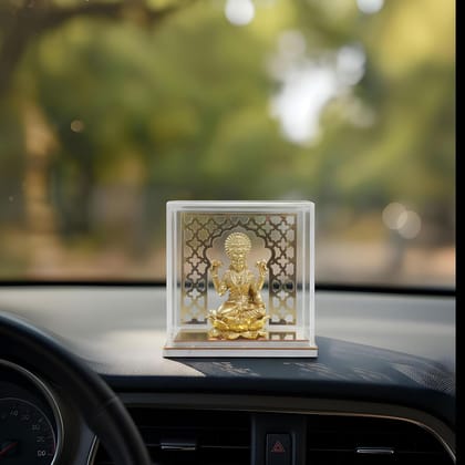 Brahma 3D Farm God Idol Laxmi with Temple | Goddess Laxmi Idol for Home Decor, Pooja Room, Study Table, Living Room & Office Decoration | Gift Item