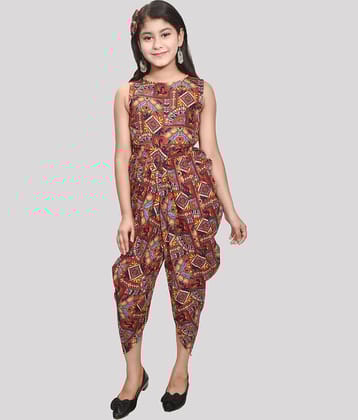 Arshia Fashions Girls Crepe Jumpsuit ( Pack of 1 , Multicolor )