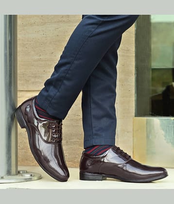 Magnolia Brown Men's Derby Formal Shoes