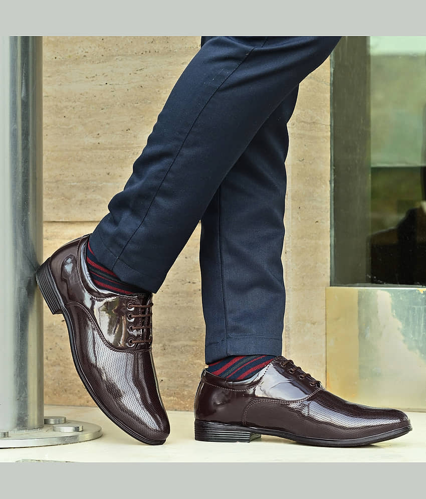 Magnolia Brown Men's Derby Formal Shoes