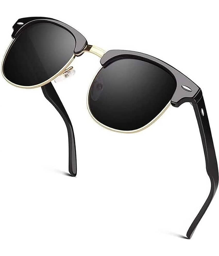 Elligator Black Rectangular Sunglasses ( Pack of 1 )