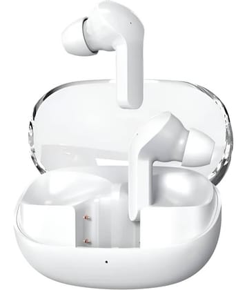 VERONIC G2 Transparent Bluetooth True Wireless (TWS) In Ear 24 Hours Playback Powerfull bass,Fast charging IPX4(Splash & Sweat Proof) White