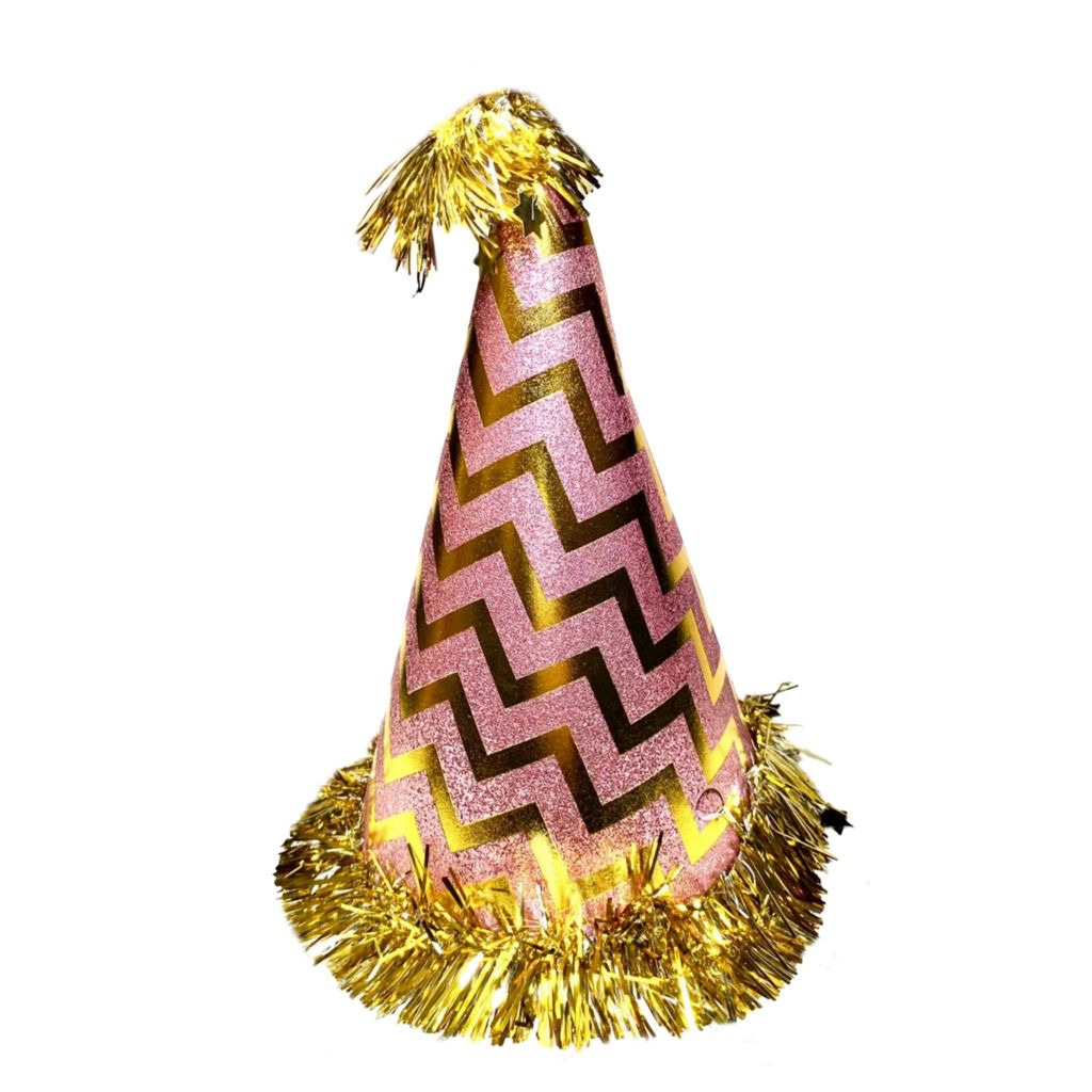 Pink Hat w/Star Swirl Bottom - Party and Festive Needs | Buy online on ZillyBuy