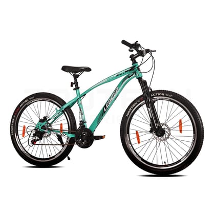Leader Hike Pro 27.5T [21-Speed] MTB Cycle With Dual Disc Brake And Front Suspension 27.5 T Hybrid Cycle/City Bike (21 Gear, Green)