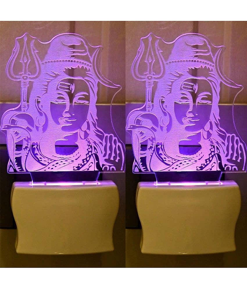 Somil - Multicolor Night Lamp ( Pack of 2 )