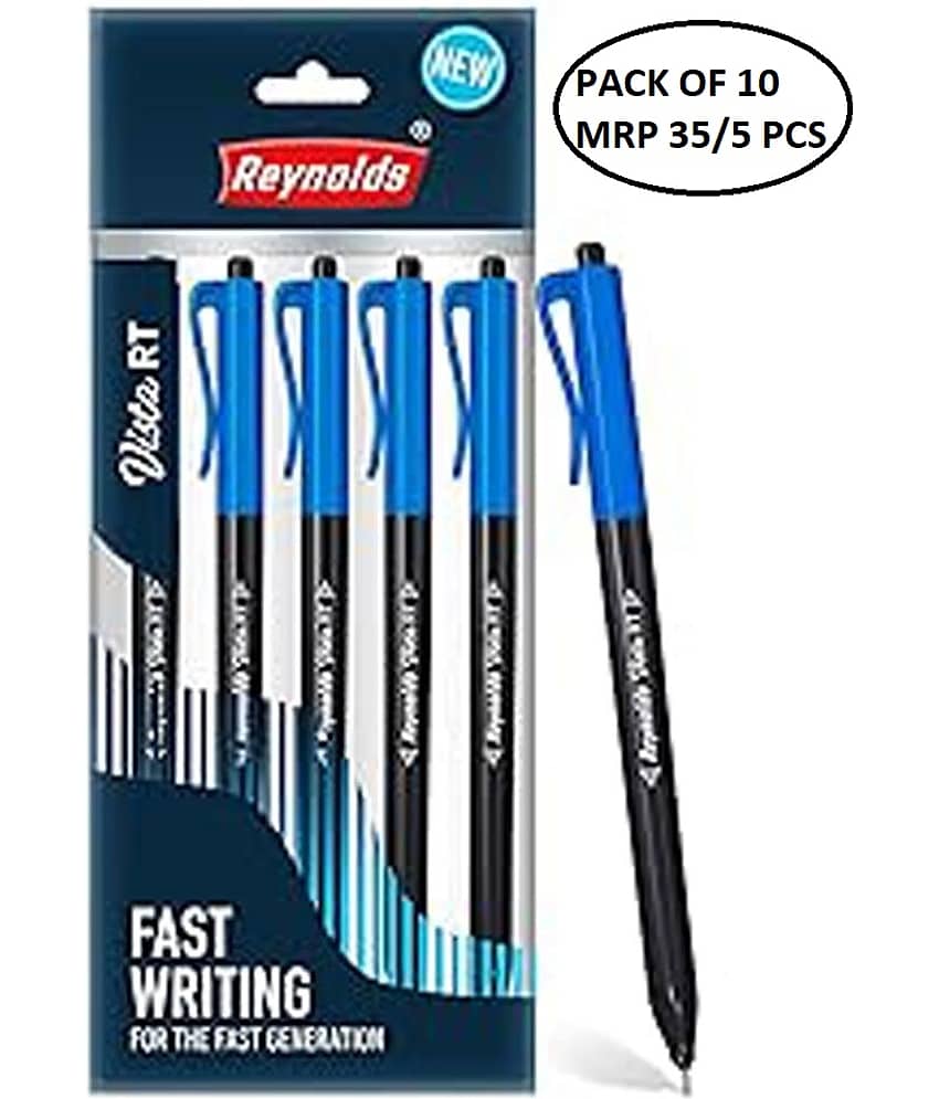 Reynolds Vista Rt Ball Pen 5 Pcs Blue (Pack of 10)
