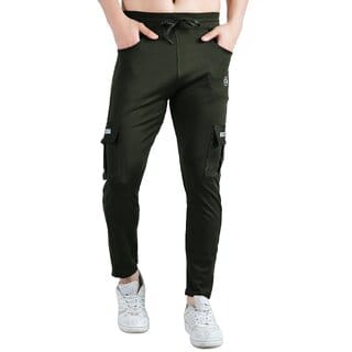 Kwings Men's Cargo Track Pants - Comfortable  Stylish Joggers with Pockets for Gym, Yoga  Travel