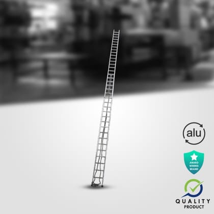 Aluminium Straight Wall Supporting Extendable Ladder (Model: K-7007, Height:  10ft + 10ft in Very Heavy)