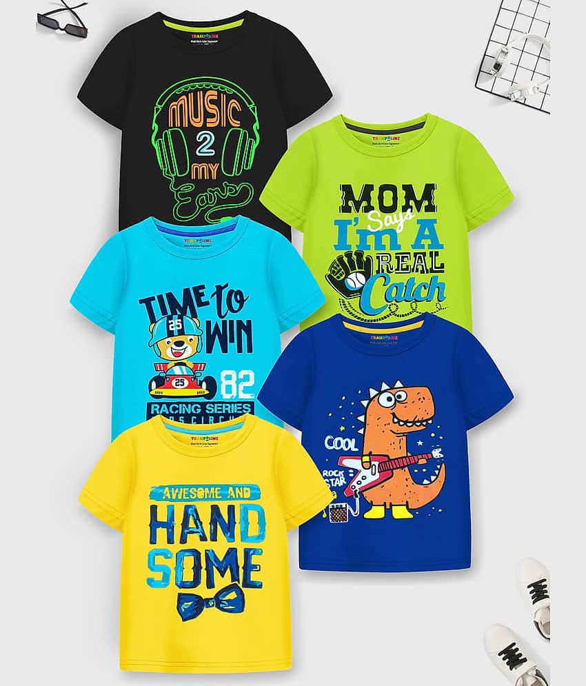 Trampoline Pack of 1 Boys Cotton Blend T-Shirt ( Multicolor1 )