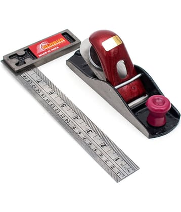 Globus 203 BLOCK PLANE 7 INCH ( 175 MM ) WITH STEEL TRY SQUARE 8 INCH ( 200 MM ) STEEL Hand Plane
