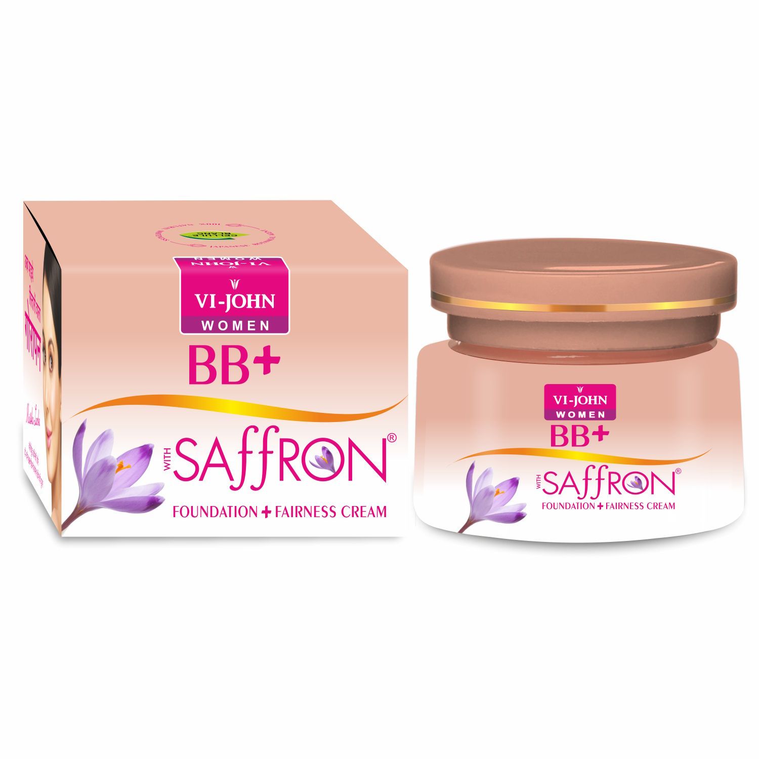 Vi-John Women Saffron BB+Cream 50Gm (Pack of 12)