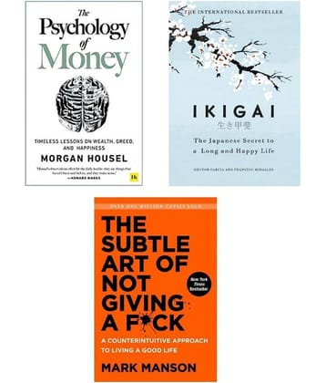 ( Combo Of 3 Pack ) Psychology of money + Ikigai + The subtle art Paperback , English , Book
