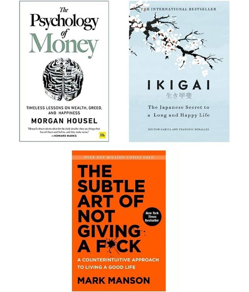 ( Combo Of 3 Pack ) Psychology of money + Ikigai + The subtle art Paperback , English , Book
