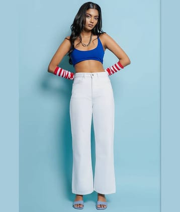 9x denims - White Denim Regular Fit Women's Jeans ( Pack of 1 )