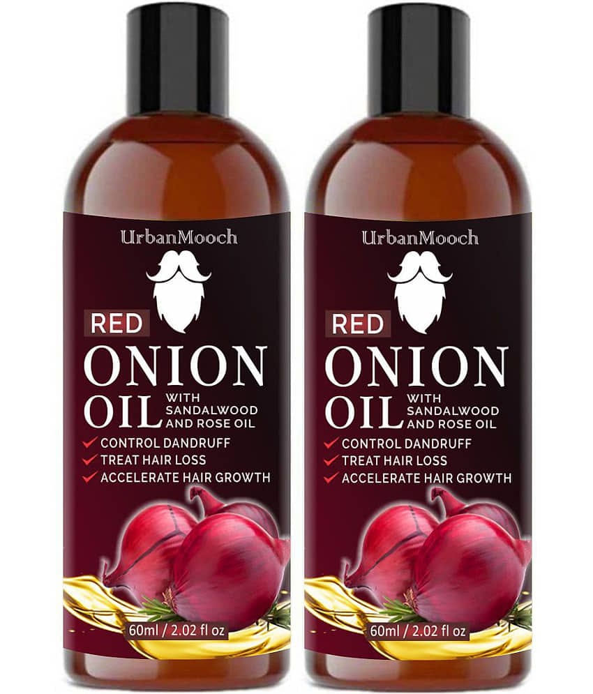 UrbanMooch Red ONION Hair Oil For Hair Growth & Anti Dandruff 60 mL Each Pack of 2
