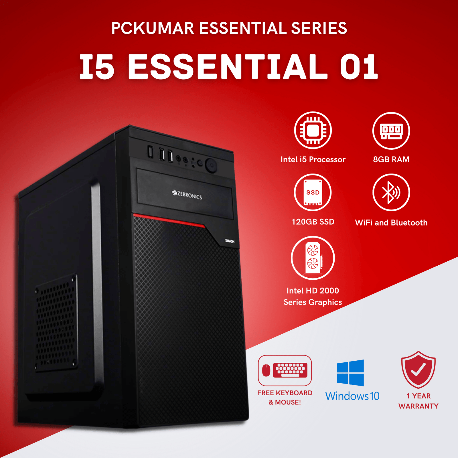 Intel Core i5 (3rd Gen) | 8 GB RAM | 250 GB SSD  Desktop PC