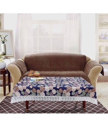 Printed PVC 4 Seater Rectangle Table Cover ( 150 x 92 ) cm Pack of 1 Peach