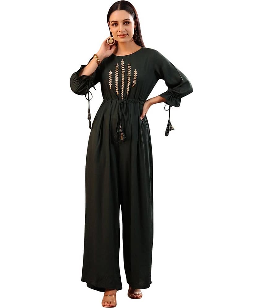 Juniper - Green Rayon Regular Fit Women's Jumpsuit ( Pack of 1 )