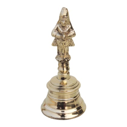 Brass Pooja Hand Bell, Hanuman Ghanti, Height : 5 Inch (FMAS677 E)