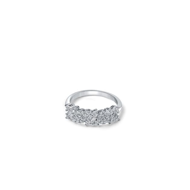 Garden Glory Sterling Silver Ring with Zirconia-6.5