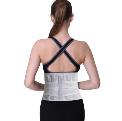 Dr Trust USA Lumbar Support Belt for Back Pain & Strain, Adjustable Orthopedic Posture Corrector Belt for Men/Women, Spine, Lumbo Sacral Backache Belt-330-M