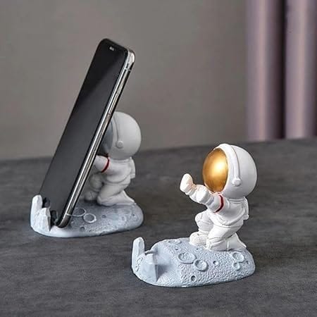 Astronaut Phone Holder Spaceman Mobile Phone Stand Cool 3D Cartoon Multi Purpose Desk Holder Pack of 1