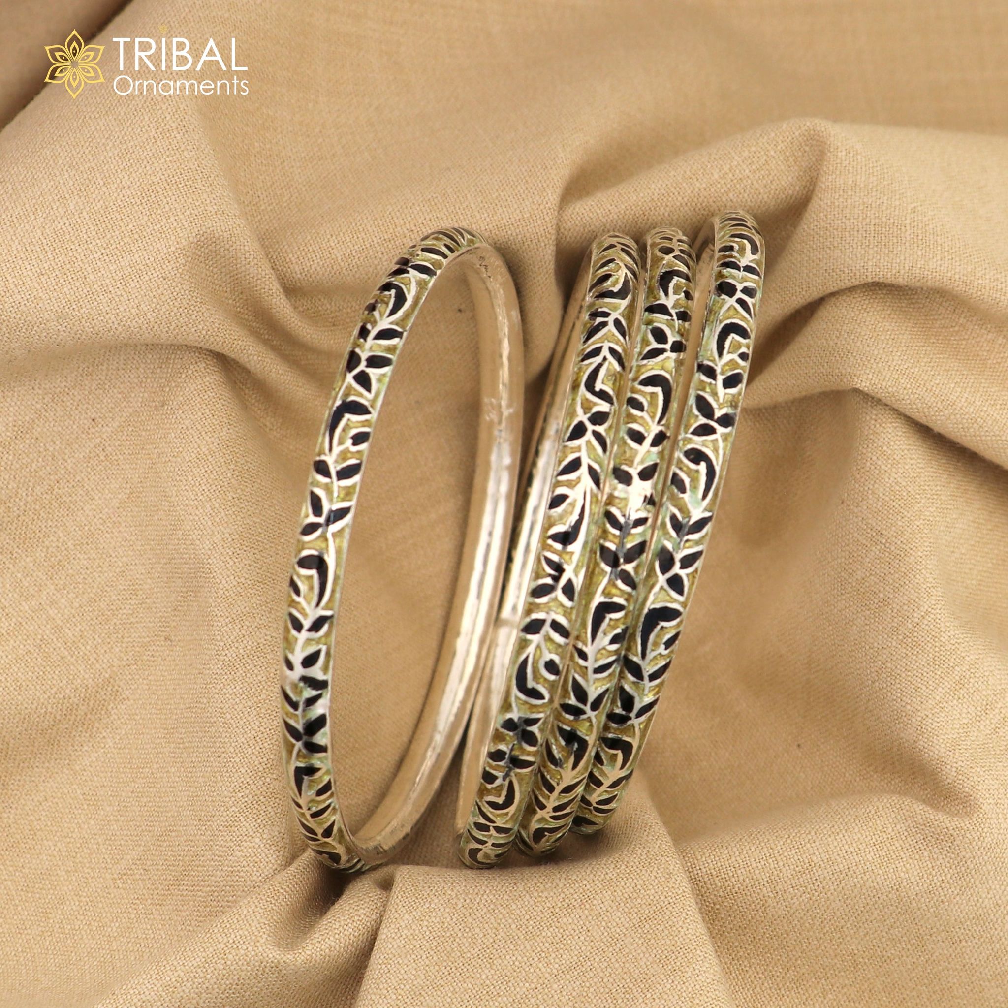 925 sterling silver handcrafted color enamel bangles bracelet, best brides jewelry vintage antique style wrist jewelry nba288