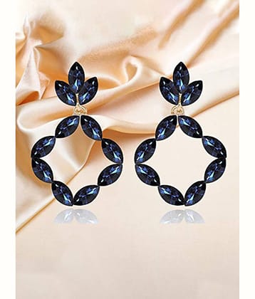YOUBELLA Blue Danglers Earrings ( Pack of 1 )