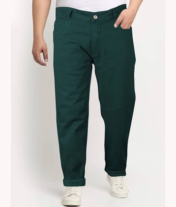 JB JUST BLACK Regular Fit Cuffed Hem Men's Jeans - Green ( Pack of 1 )