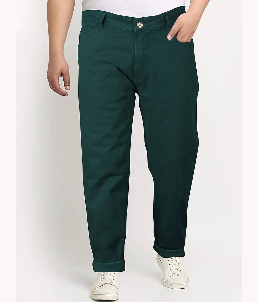JB JUST BLACK Regular Fit Cuffed Hem Men's Jeans - Green ( Pack of 1 )