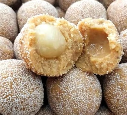 BANGLARMISTI Rosokodom | Famous Traditional Bengali Sweet, Soft & Delectable Posto Misti, Khuskhus Laddu (Poppy Seed Ladoo), 25pcs Pack