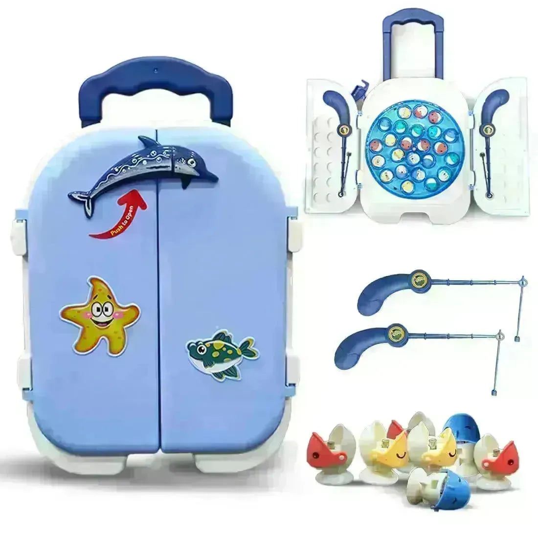 Veva Toys Funny Fishing Game Rechargeable Blue