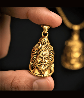 AKLINA Gold Religious Pendant With Chain ( Pack of 1 )