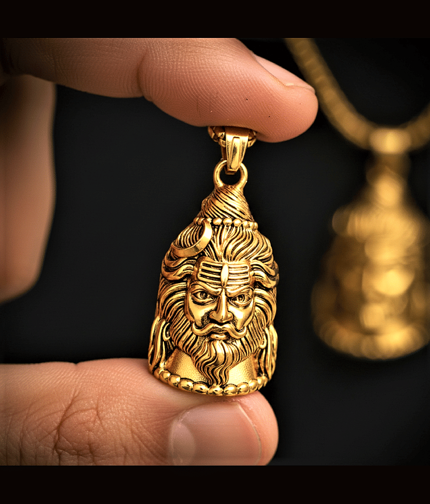AKLINA Gold Religious Pendant With Chain ( Pack of 1 )