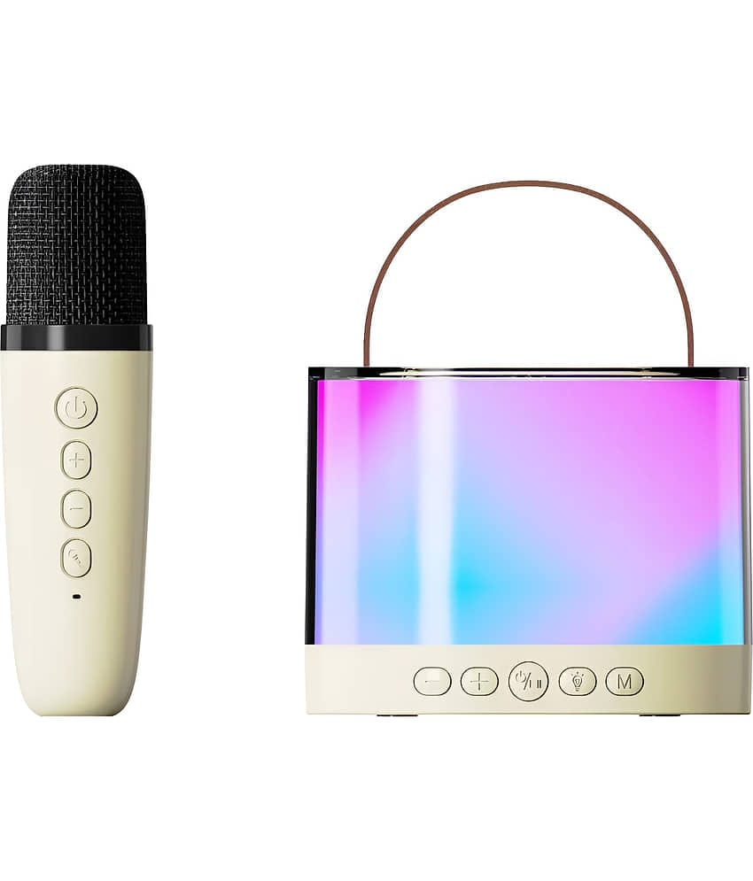 VEhop Karaoke with Mic 10 W Bluetooth Speaker Bluetooth V 5.3 with USB,SD card Slot,Aux Playback Time 6 hrs Assorted