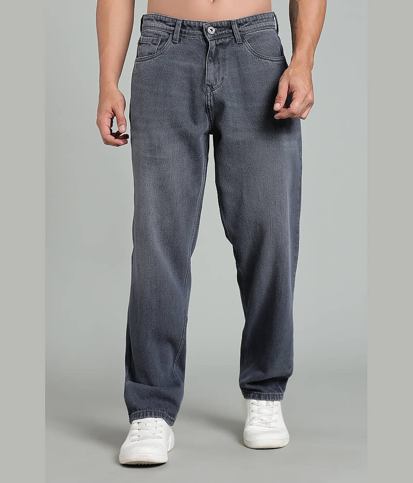 Paul Street Relaxed Dyed Men's Jeans - Dark Grey ( Pack of 1 )
