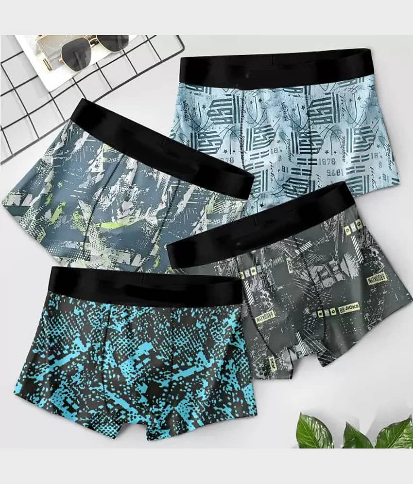 CAVENDRES Pack of 4 Cotton Blend Briefs For Men's ( Multicolor3 )