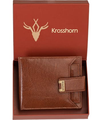Krosshorn - Brown Faux Leather Men's Regular Wallet ( Pack of 1 )