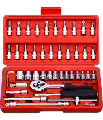 Multipurpose Toolkit Wrench Socket 46 Pcs Screwdriver Set