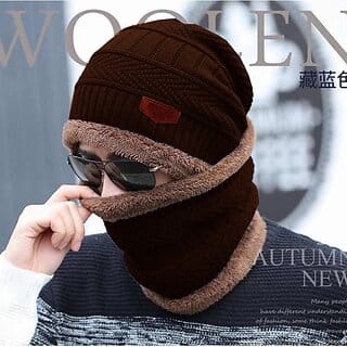 Fashlook Woolen Multicolor Casual Winter Cap