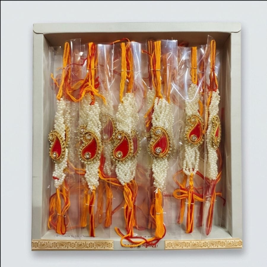 Radhe Pearl Paisley Traditional Rakhi (1 piece)