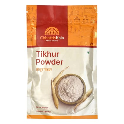 Chhattiskala A Bihan Initiative Pure Natural Tikhur Powder 200g Arrowroot Powder for Healthy Drinks and Desserts Gluten Free Traditional Herbal Product