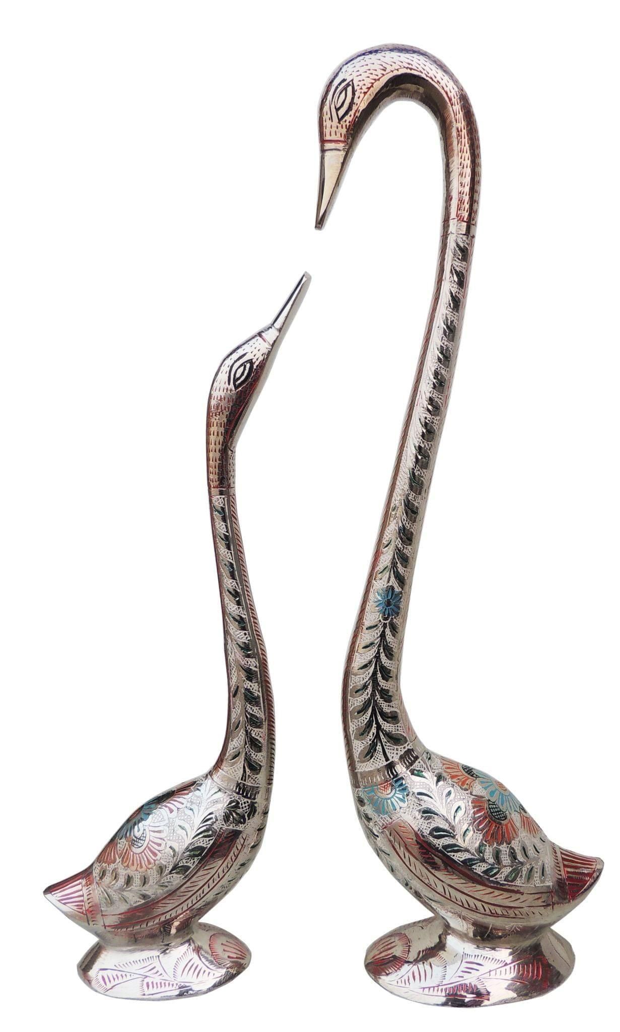 Brass Showpiece Duck Pair Statue - 12*2.8*17.8 inch (AN220 A)