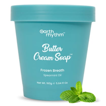 Earth Rhythm Butter Cream Soap, 48H Moisture, Gentle Cleanse, No Sulphates, No Phthalates – Frozen Breath Earth Rhythm Butter Cream Soap, 48H Moisture, Gentle Cleanse, No Sulphates, No Phthalates – Frozen Breath - Blue / 160 g (Pack of 1)