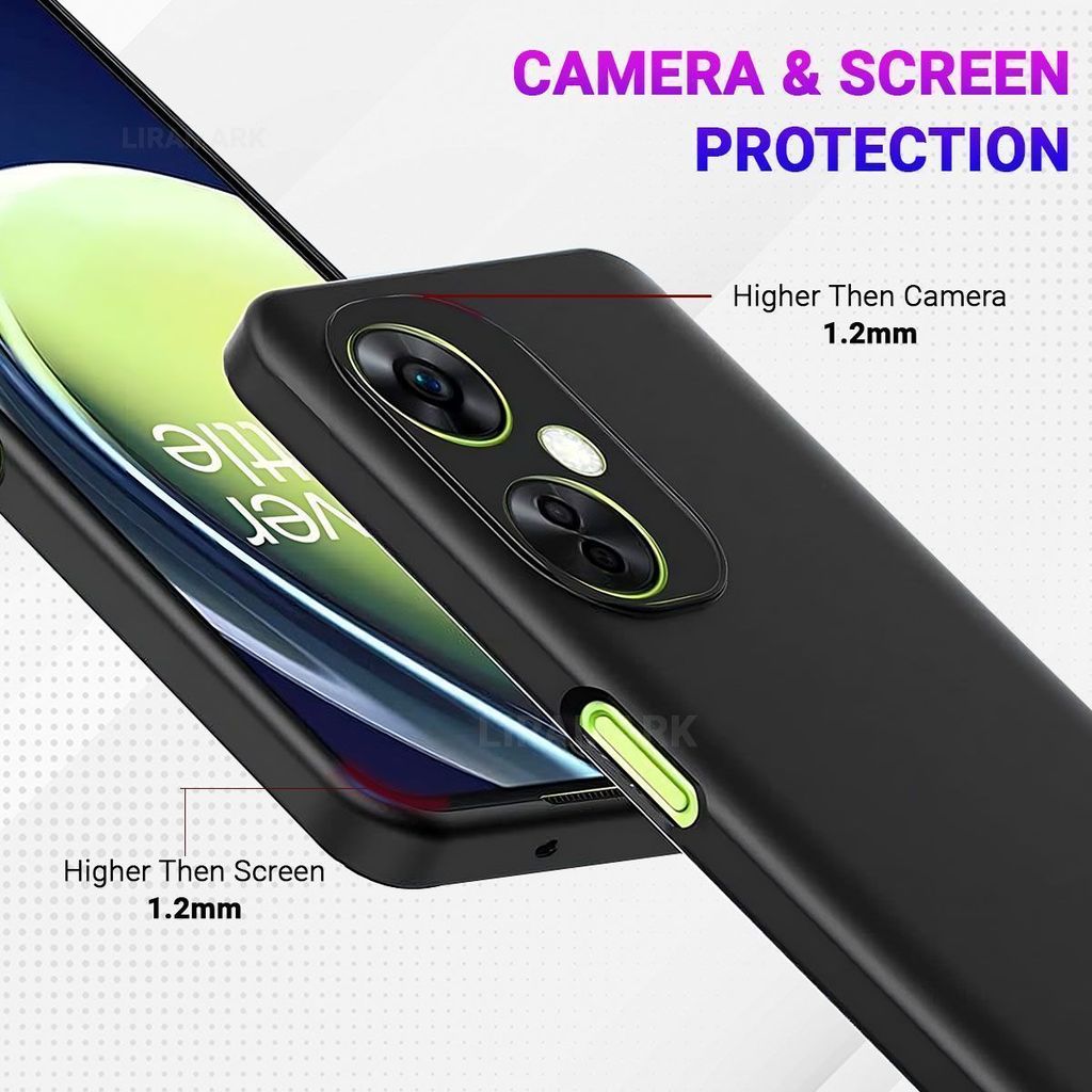 LIRAMARK Liquid Silicone Soft Back Cover Case for OnePlus Nord CE 3 Lite 5G / 1+Nord CE 3 Lite 5G