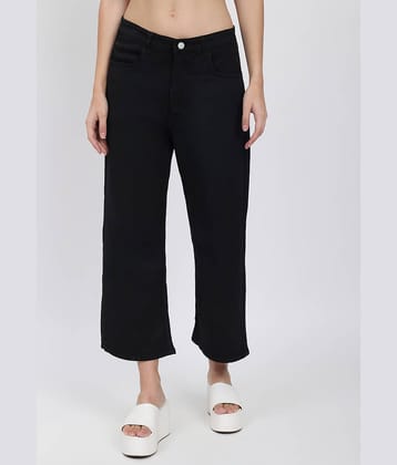 AngelFab - Black Denim Flared Women's Jeans ( Pack of 1 )