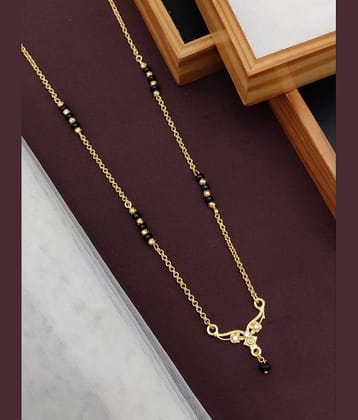Shivay Fashion Golden Mangalsutra ( Pack of 1 )